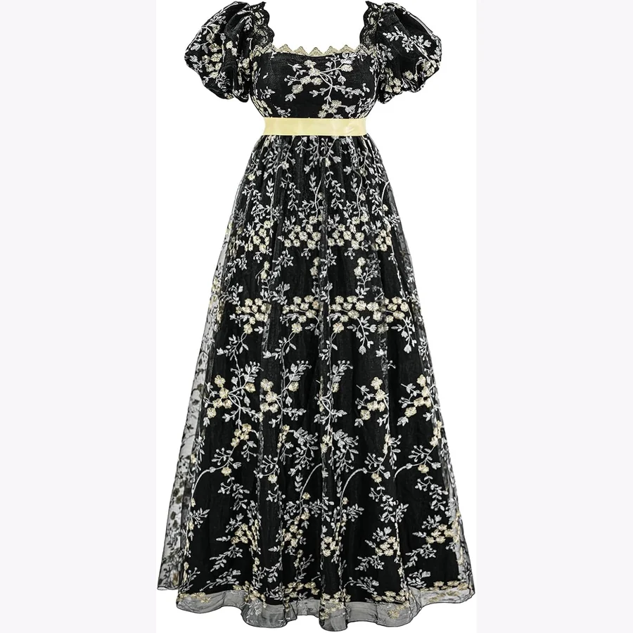 Embroidery Empire Dress