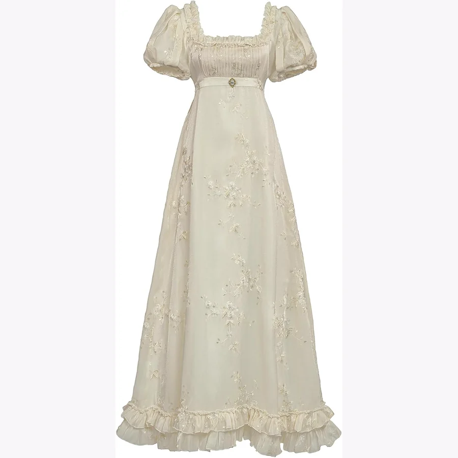 White Ruffle Empire